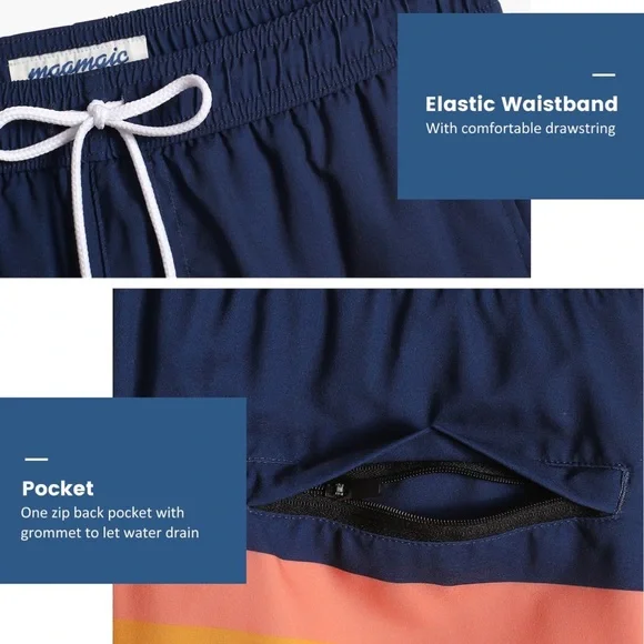 Maamgic ZestZebra Rainbow Striped Swim Trunks Men’s XL - Picture 5 of 13